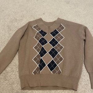 Amazon, brown sweater, small.